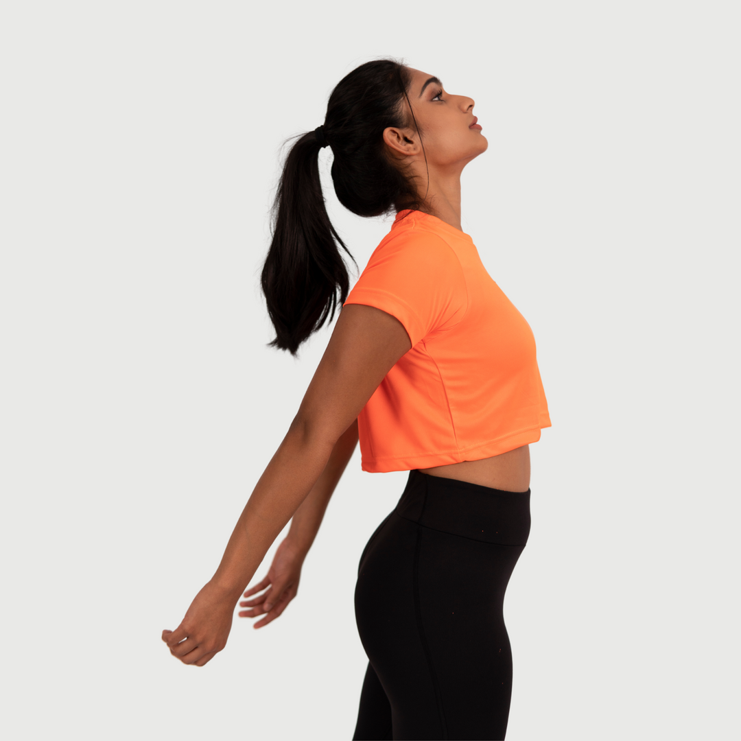 NEON ORANGE CROPTOP